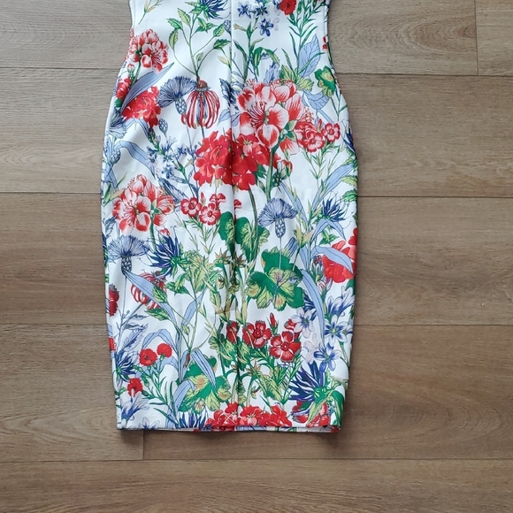 New York & Company White Floral Midi Dress - Picture 7 of 12